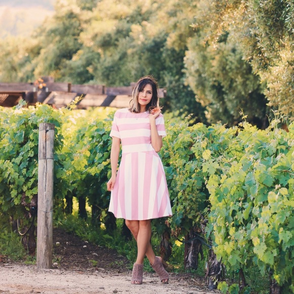 ⭐️NEW⭐️Sunset In Paris Striped Dress In Blush 💕 - Picture 8 of 8